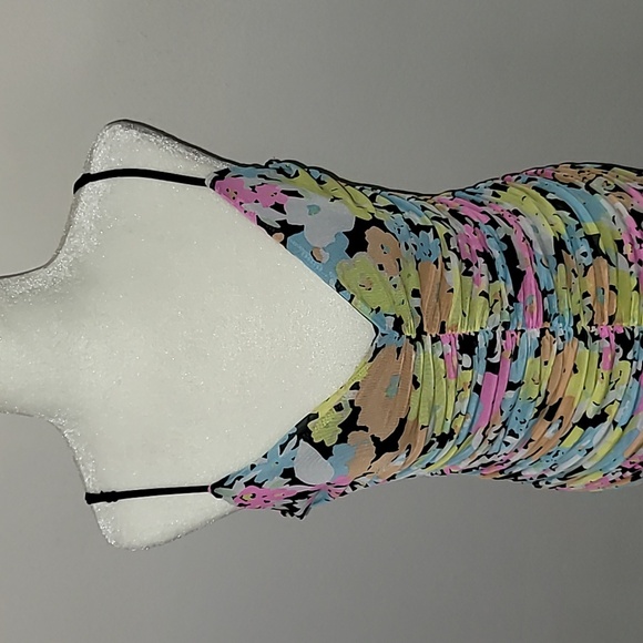 ARFM Ruched Mesh Midi Slipdress in Sky Floral Size Large NWT - Picture 4 of 15